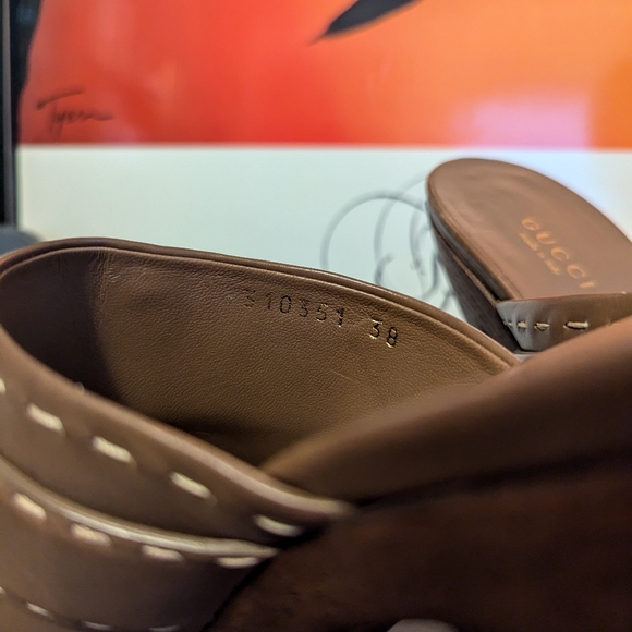 Gucci - Size 8 - Horse Bit Peep Toe Clog - Full inclusion - Picture 11 of 13